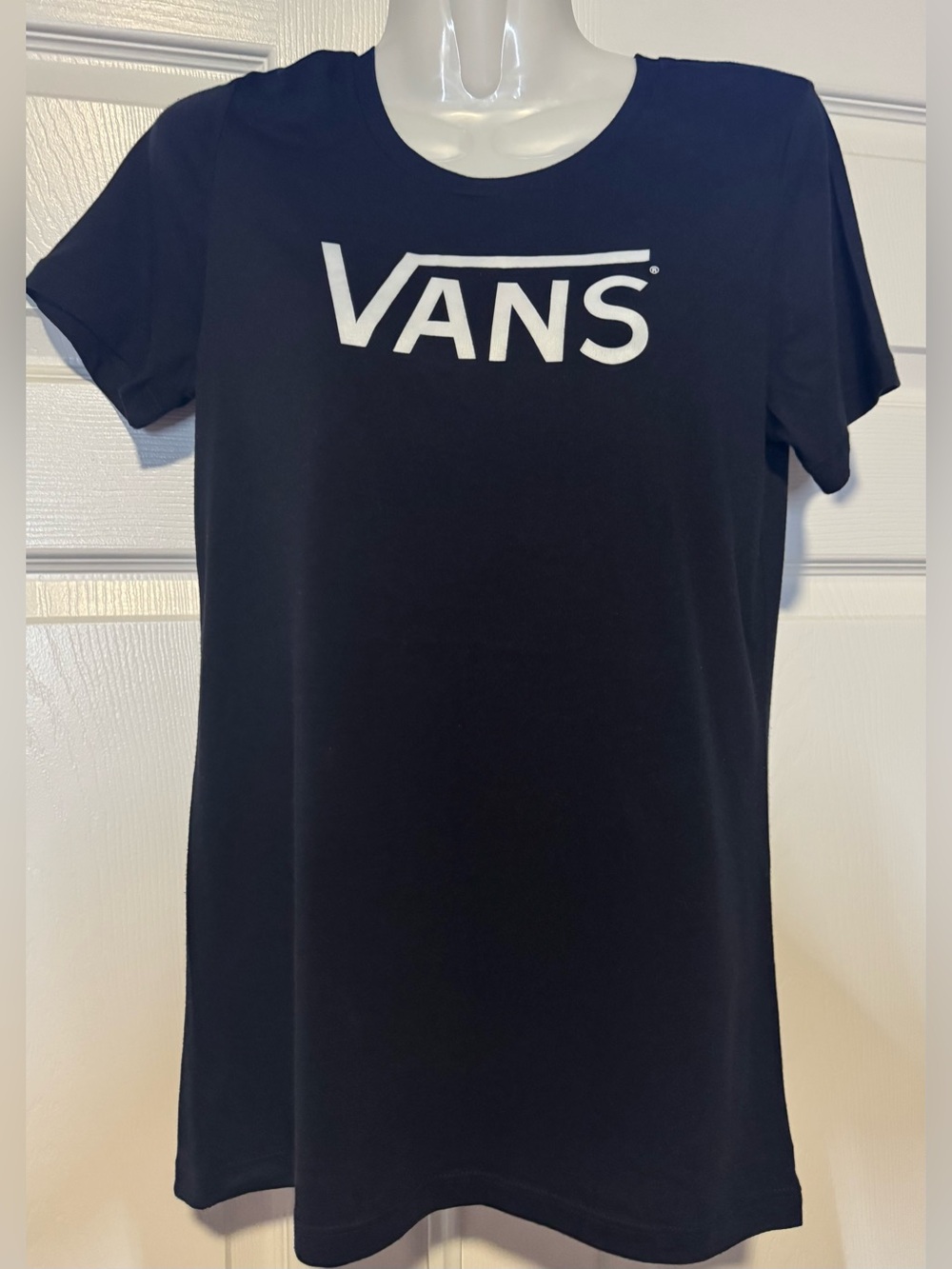 Women’s Vans Black T-Shirt with White Logo